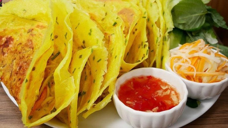 Bánh xèo miền Nam với vỏ giòn