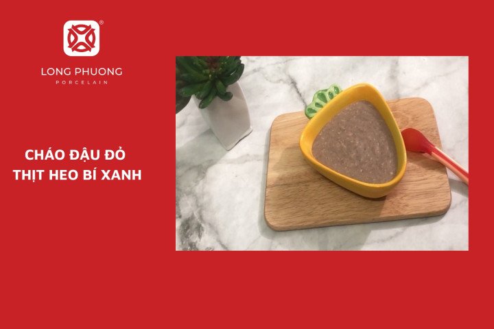 Bát cháo đậu đỏ bí xanh thịt heo thơm ngon