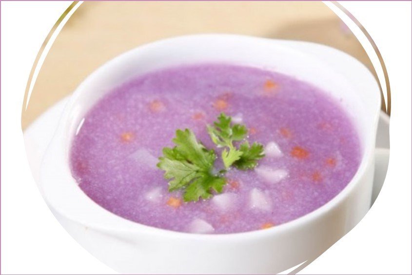 Bát cháo vịt khoai môn thơm ngon, sánh mịn, tốt cho bé 8 tháng ăn dặm