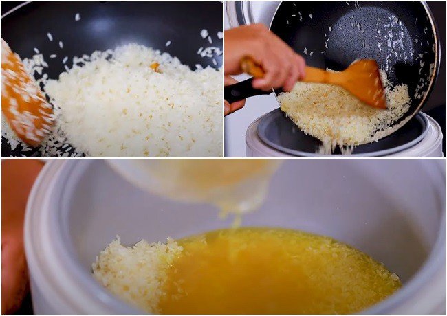 Bí quyết nấu cơm gà hải nam vàng óng với nước luộc gà