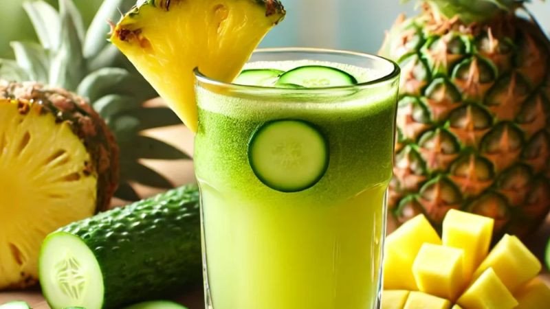 Bình nước detox với lát thơm và chanh, hỗ trợ thanh lọc cơ thể