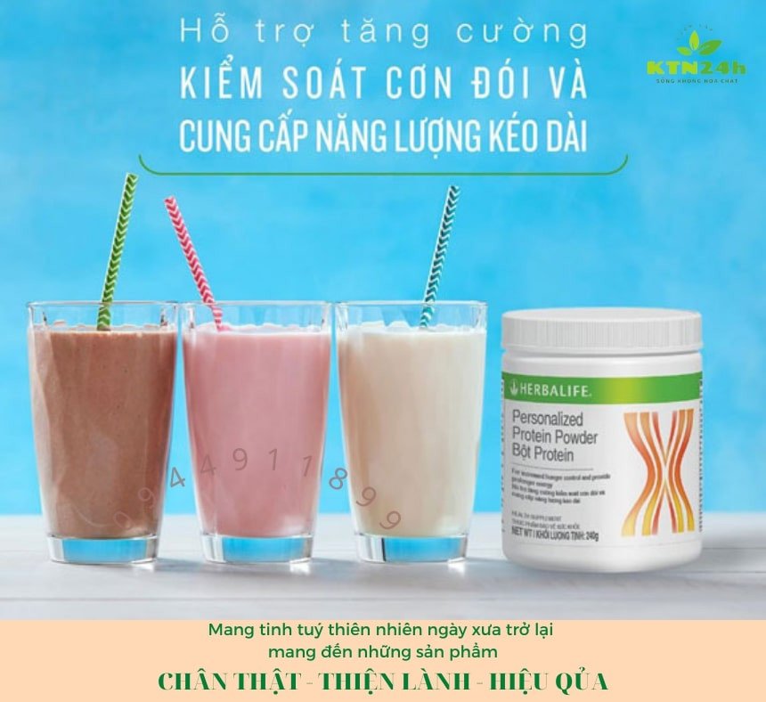 Bổ sung đạm Herbalife giúp duy trì năng lượng và kiểm soát lượng calo.