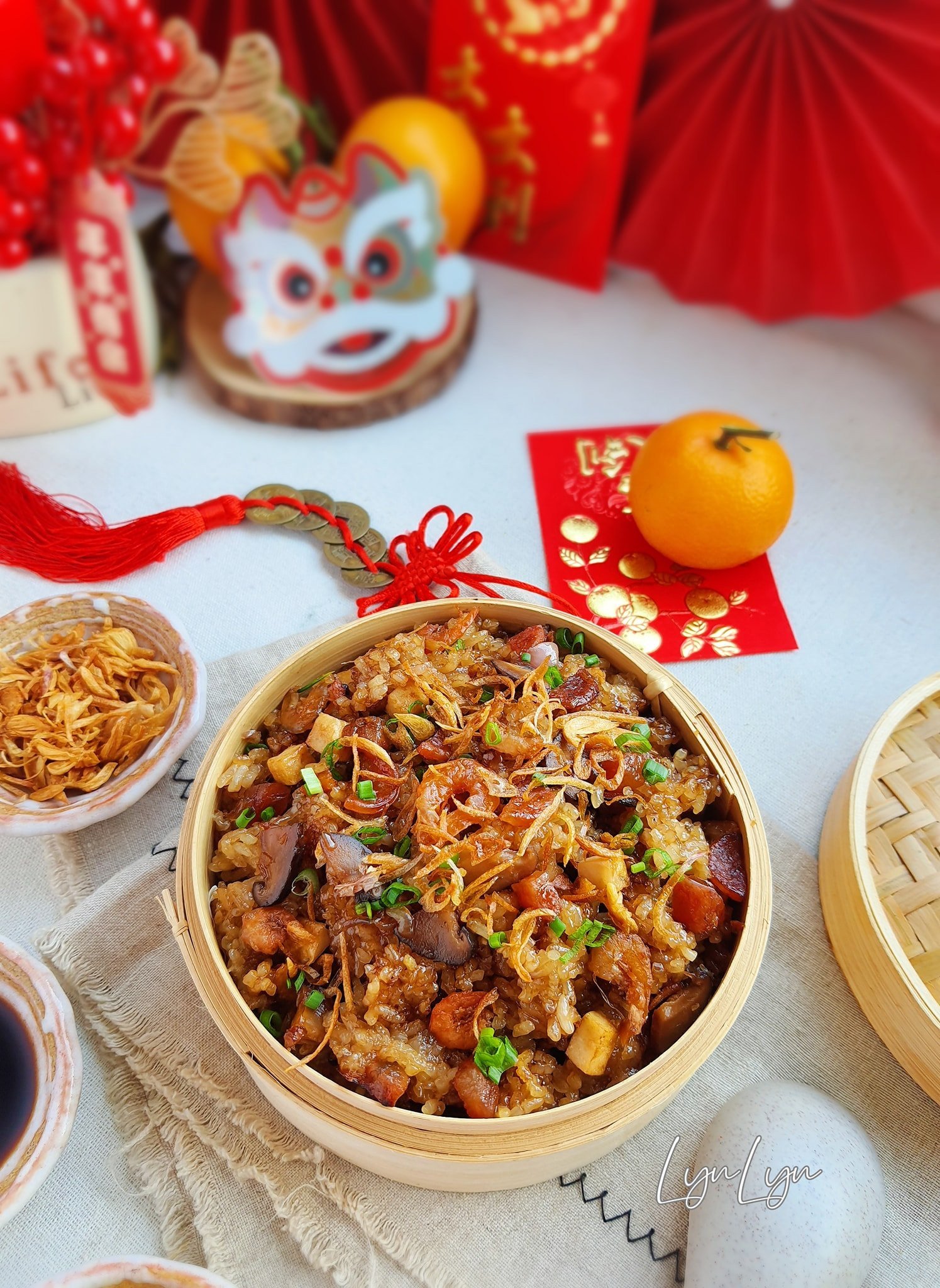 Bộ sưu tập các nguyên liệu tươi ngon chuẩn bị cho món xôi bát bửu hấp dẫn