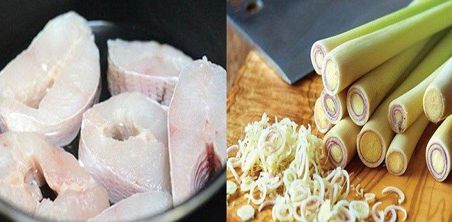 Cá lóc tươi đang được sơ chế sạch sẽ để nấu bún cá