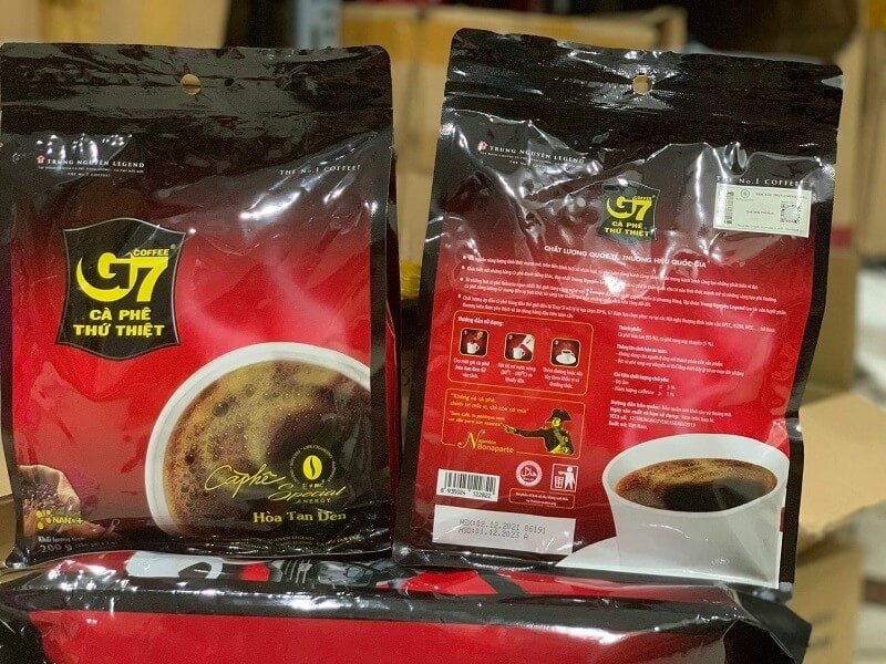 Cà phê G7 đen không đường mang lại ít calo