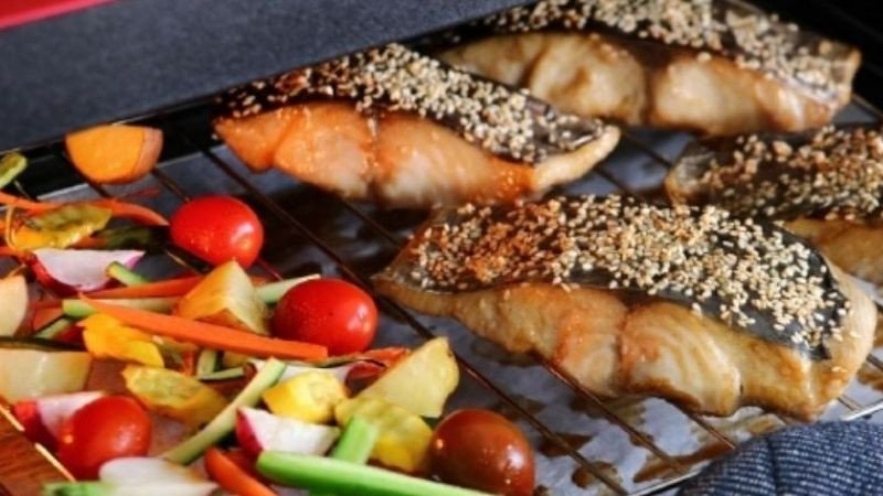 cá thu nướng rau củ ngon miệng