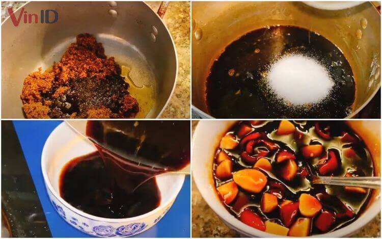 Các bước làm sốt bánh mì chả cá