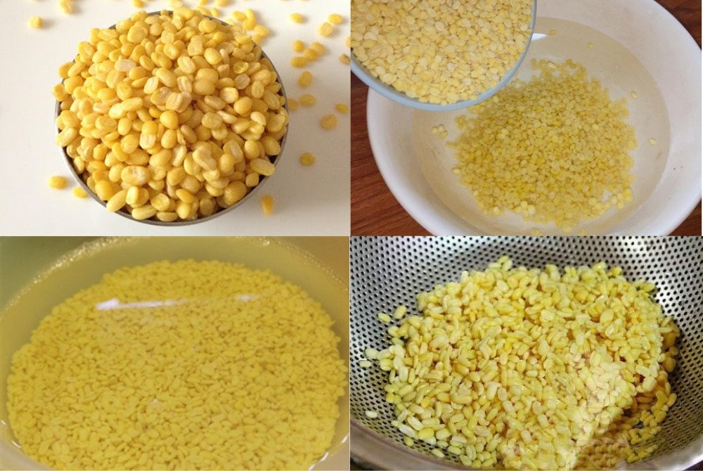 Các bước sơ chế đậu xanh cho món xôi cốm khô