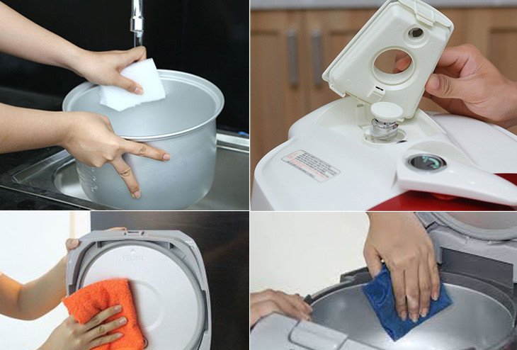 Các bước vệ sinh nồi cơm điện Cuckoo sạch sẽ