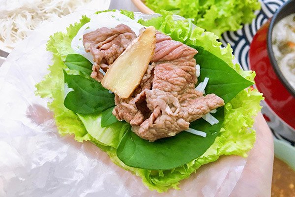 Các loại rau ăn kèm bò nhúng giấm tươi ngon