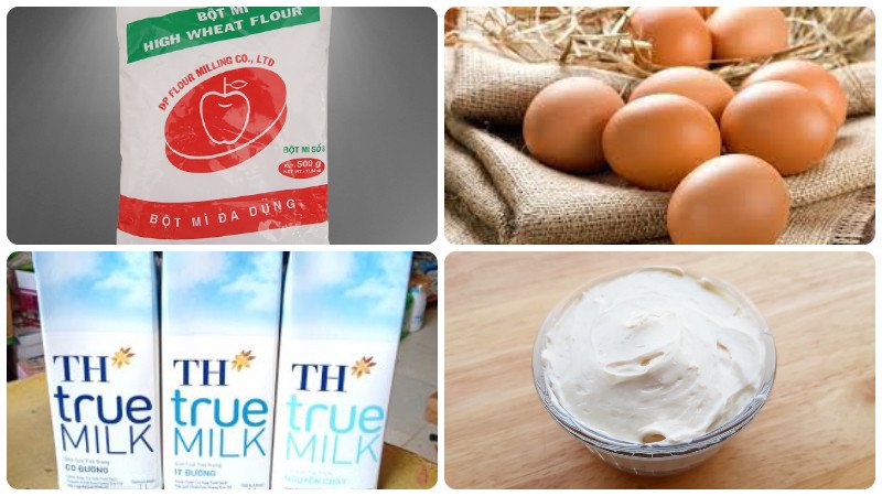 Các nguyên liệu cơ bản để làm bánh kem socola tại nhà