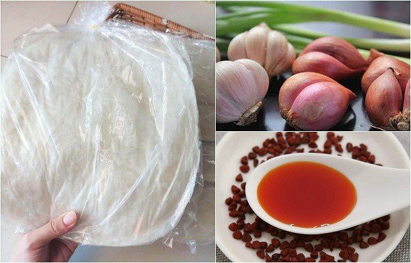Các nguyên liệu tươi để làm bánh tráng trộn tắc chua cay
