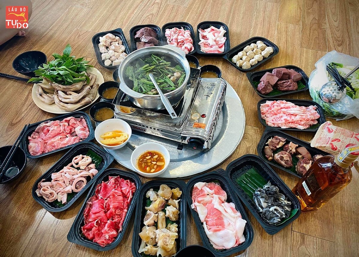 Các nguyên liệu tươi ngon cho lẩu bò thập cẩm