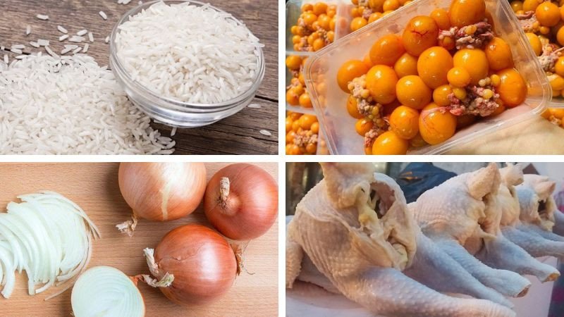 Các nguyên liệu tươi ngon để chế biến món cơm gà Tam Kỳ truyền thống