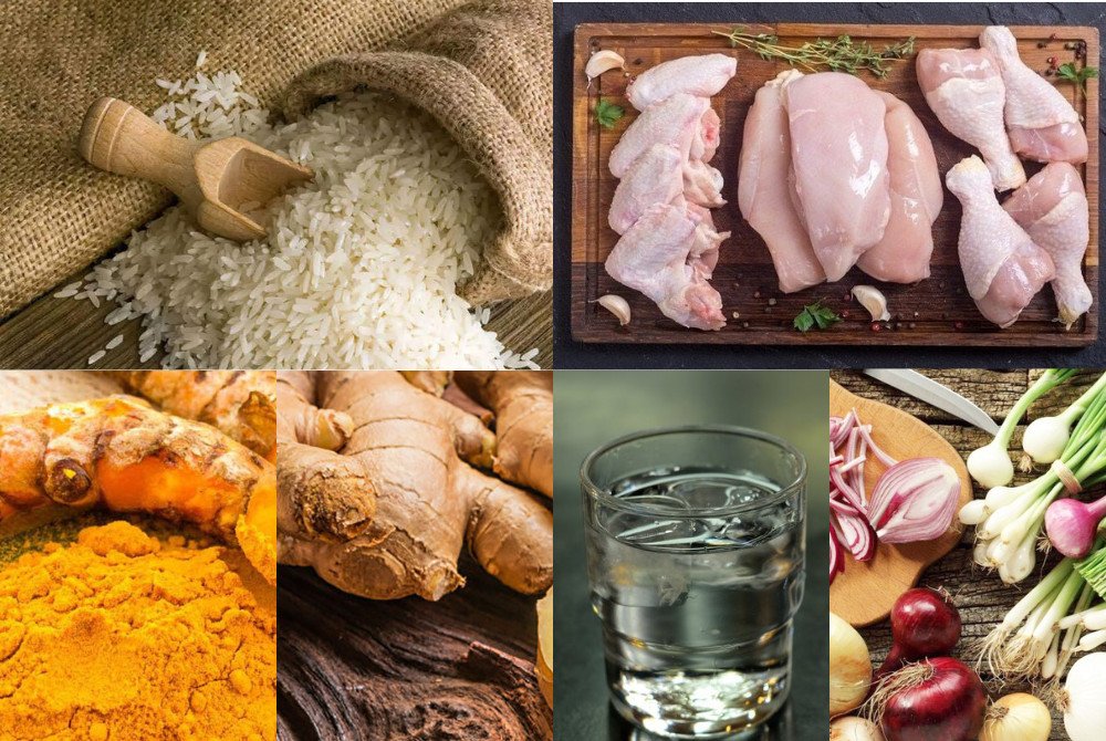 Các nguyên liệu tươi ngon để chuẩn bị cách nấu cơm gà bằng nồi cơm điện