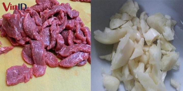 Cách Xào Thịt Bò Tỏi Mềm Ngon Đậm Đà Chuẩn Vị Gia Đình Các nguyên liệu tươi ngon để chuẩn bị món thịt bò xào tỏi