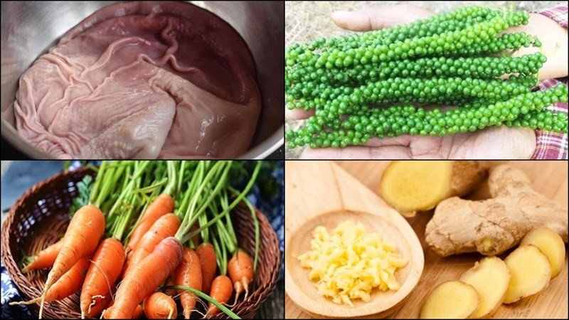 Cách Nấu Lẩu Bao Tử Hầm Tiêu Xanh Thơm Lừng, Đậm Đà Chuẩn Vị Các nguyên liệu tươi ngon để nấu lẩu bao tử hầm tiêu xanh