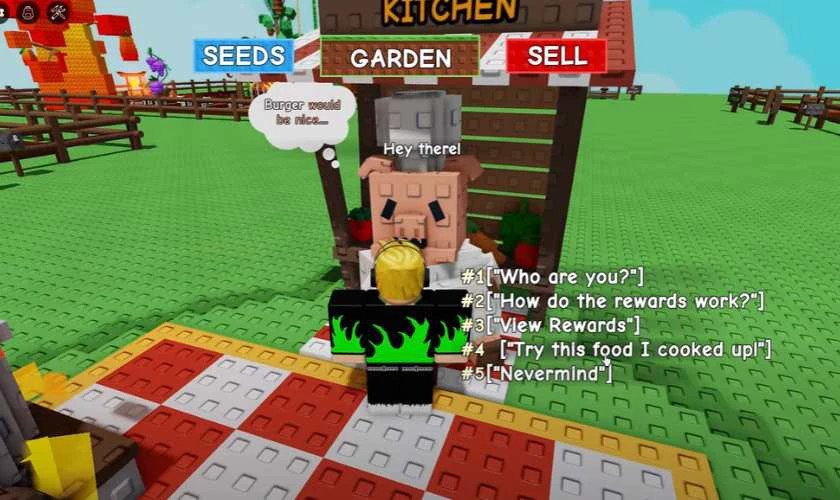 Cách cho bếp trưởng Chris P đánh giá món ăn trong Grow a Garden