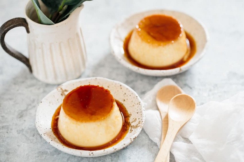 Cách làm bánh flan bằng nồi chiên không dầu tại nhà