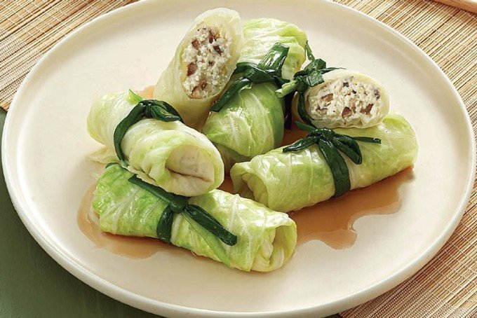 cách làm bắp cải cuốn thịt hấp thơm ngon