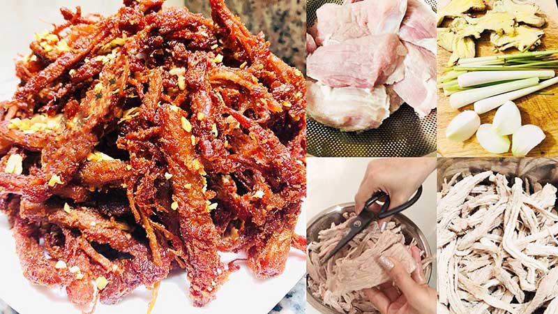 Cách làm khô heo cháy tỏi