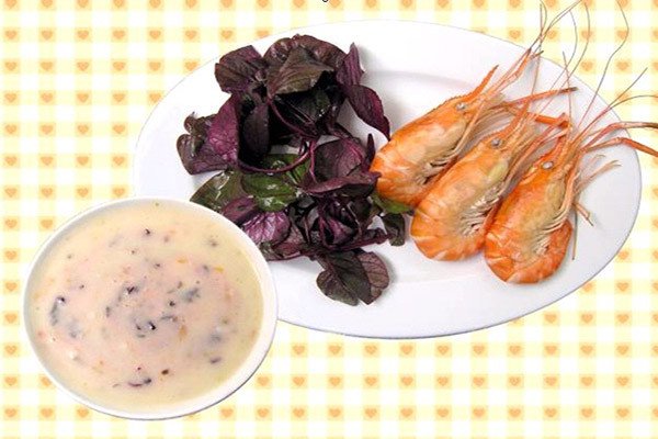 Cách nấu bột ăn dặm truyền thống tôm rau dền