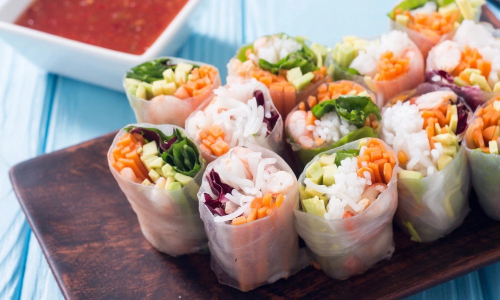 cách nấu các món chay gỏi cuốn ngũ sắc
