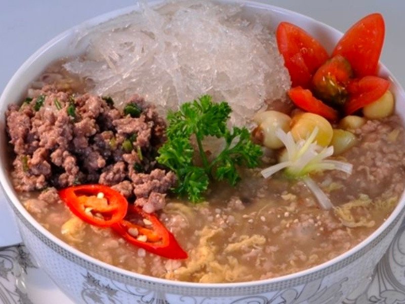 Cách nấu cháo tổ yến thịt băm rong biển