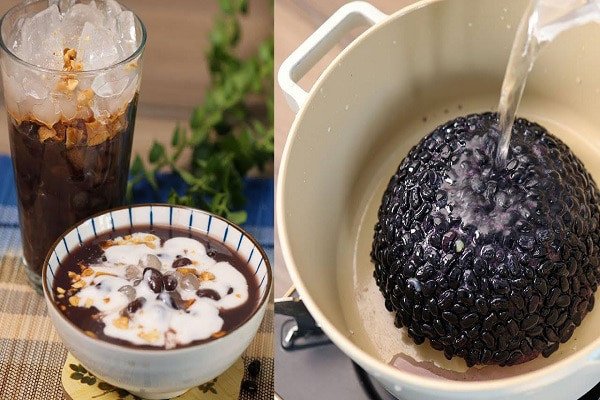 Cách nấu chè đậu đen mau mềm với trân châu và nước cốt dừa.