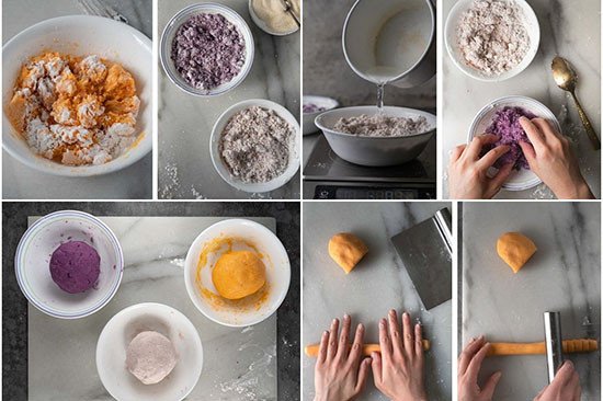 cách nấu chè khoai lang các bước tạo hình viên khoai
