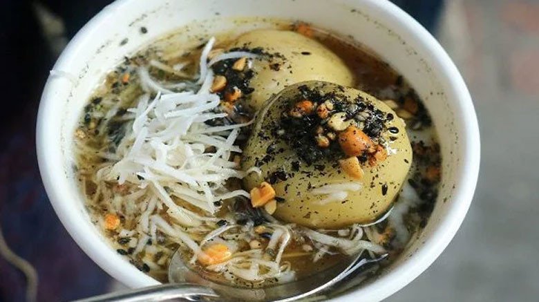 cách nấu chè trôi nước ngon nhân mặn thành phẩm
