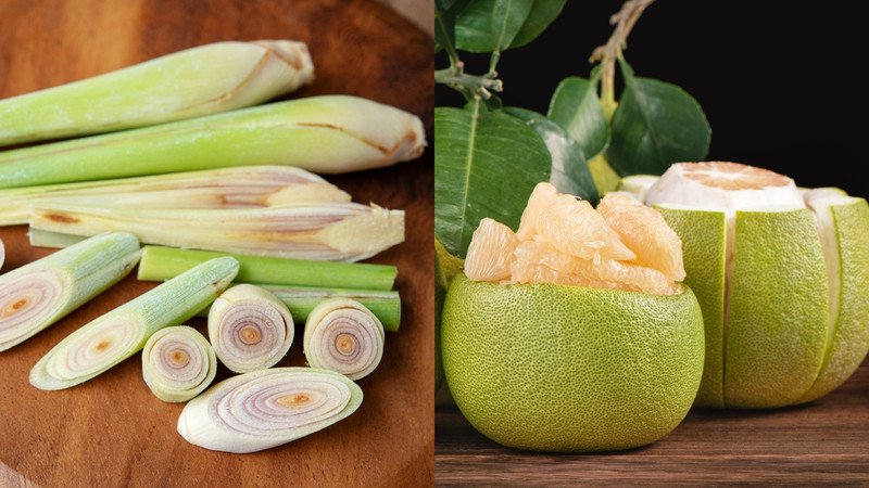 Cách nấu nước gội đầu chống rụng tóc với vỏ bưởi và sả