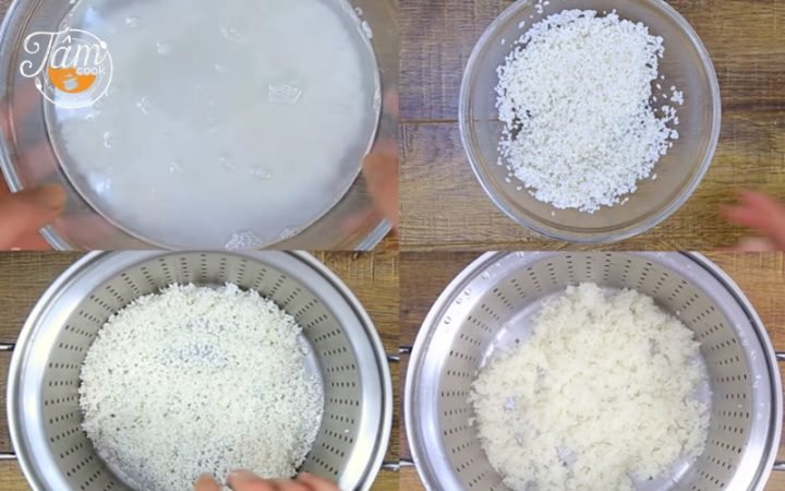 Cách nấu xôi trắng ngon với hạt nếp căng tròn
