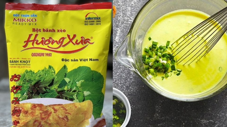 cách pha bột bánh xèo chuẩn vị