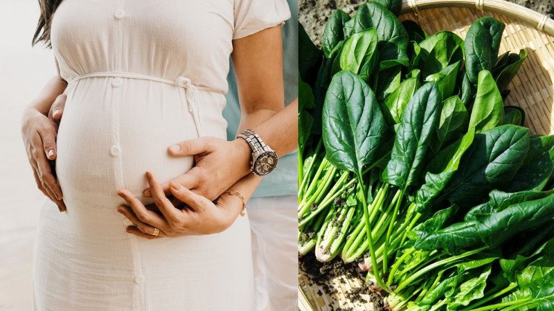 Cải bó xôi tốt cho bà bầu
