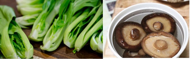 Cải thìa tươi ngon cho món mì vịt tiềm