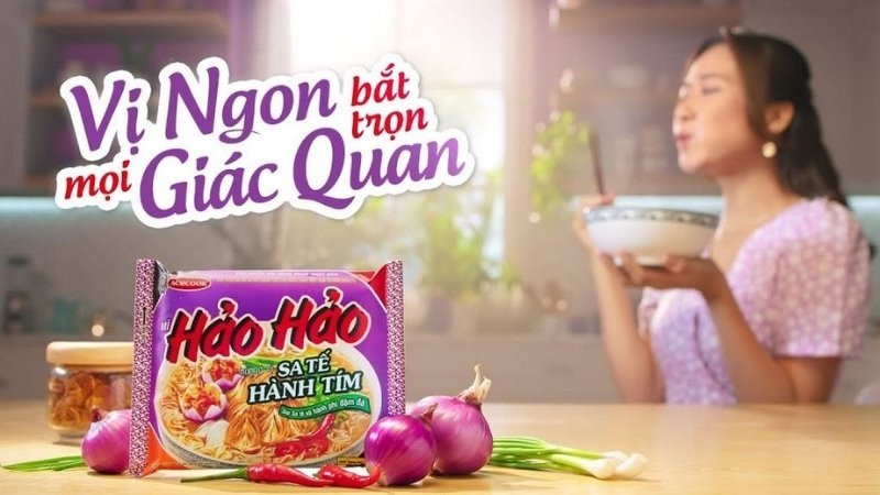 Calo mì Hảo Hảo sa tế hành tím