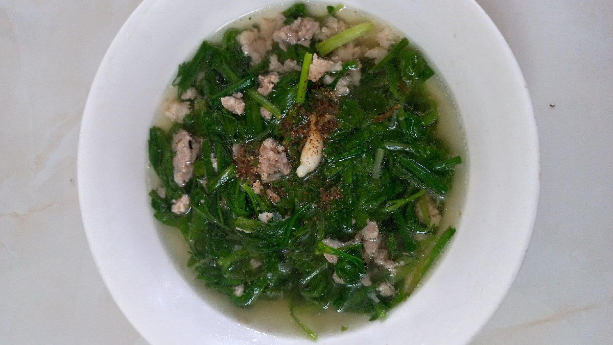Canh cải xanh thịt băm thơm ngon Nấu Chuẩn Ăn Ngon