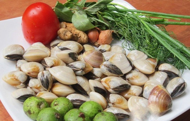 Canh ngao cà chua nấu sấu ngon miệng
