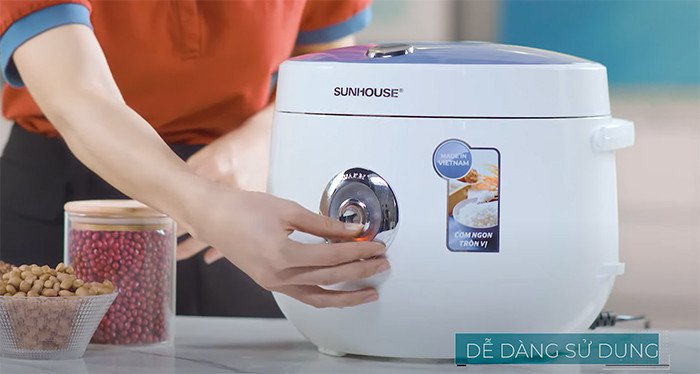 Canh thời gian nấu xôi sắn bằng nồi cơm điện cơ