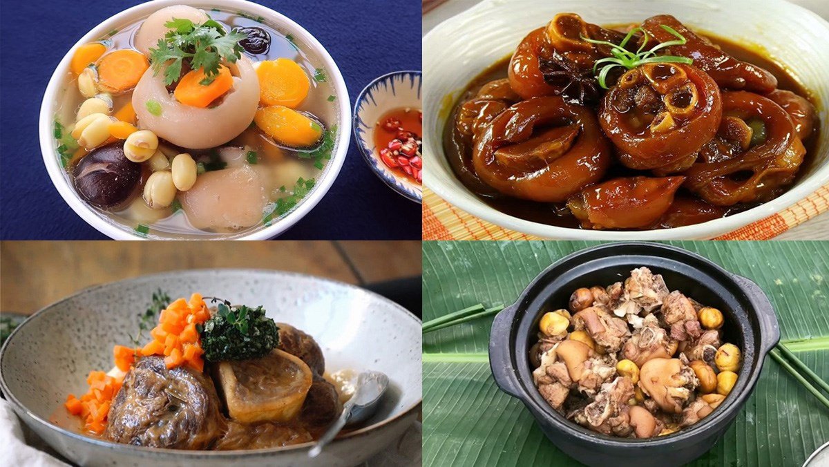 Chân giò hầm tổng hợp thơm ngon, món ăn bổ dưỡng cho gia đình