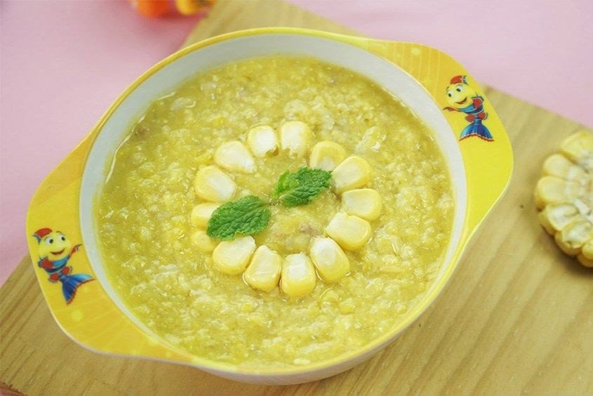 Cháo bắp phô mai tách muối cho bé tăng cân