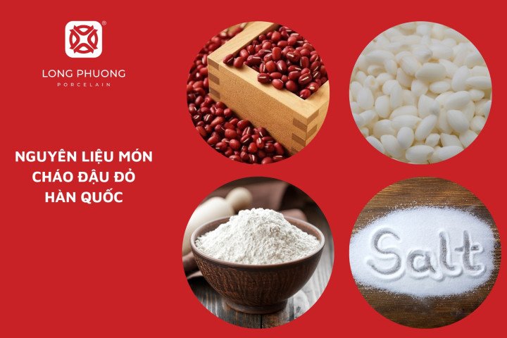 Cháo đậu đỏ Hàn Quốc với viên bột nếp dẻo