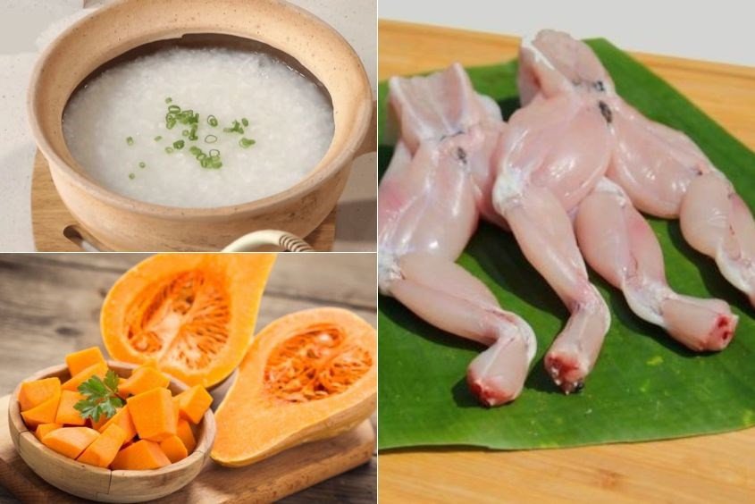 Cháo ếch bí đỏ thơm ngon, giúp bé tăng cân khỏe mạnh