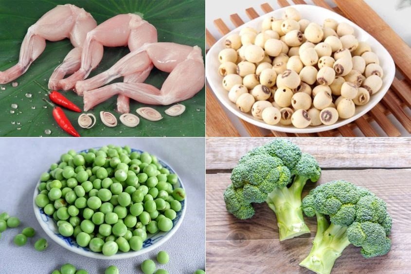 Cháo ếch hạt sen bùi bùi giúp bé ngủ ngon