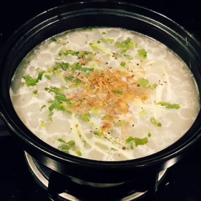 Cháo ngao truyền thống đã hoàn thành