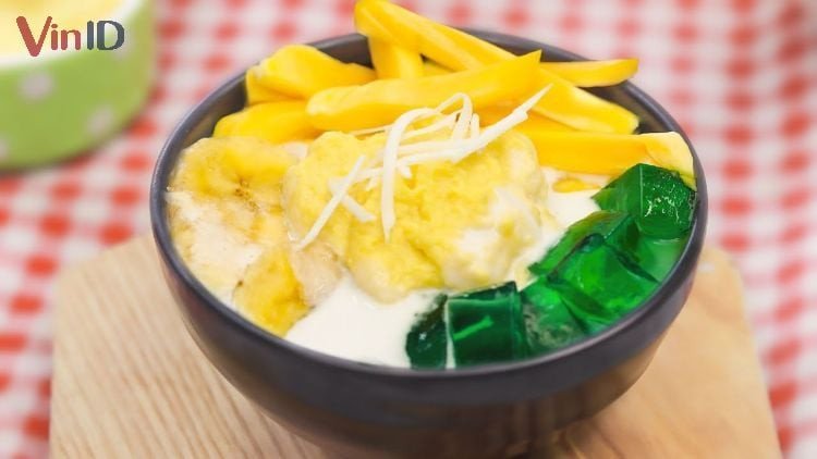 Chè sầu riêng thơm ngon với nước cốt dừa sữa tươi