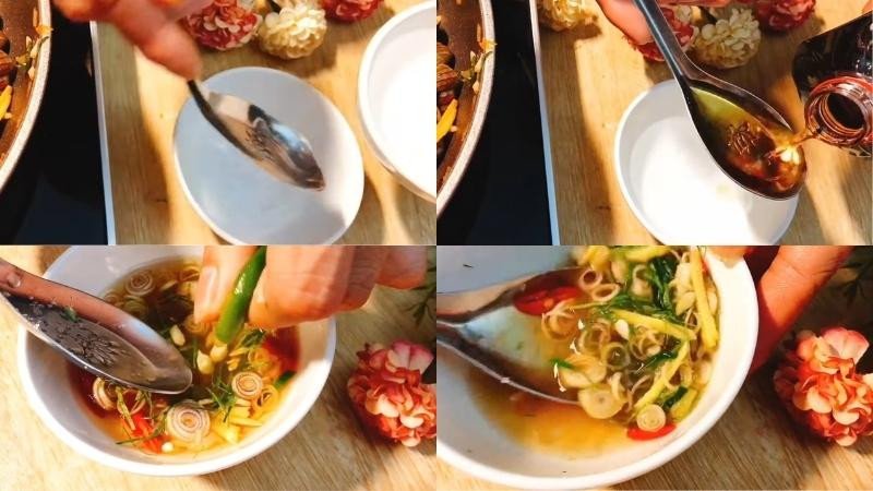 Chén nước chấm chua cay mặn ngọt tự làm cho món ốc đá xào
