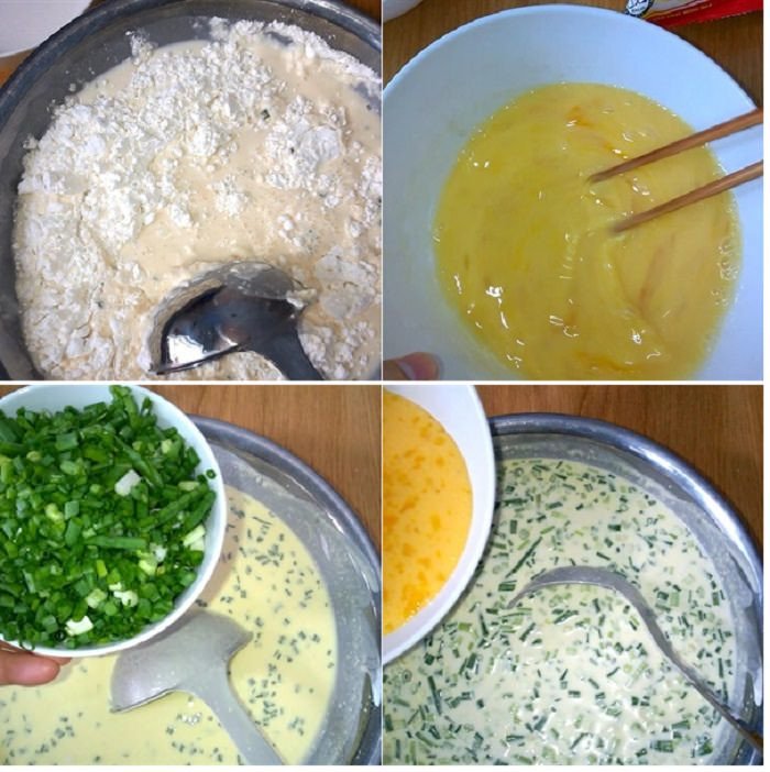 Chiếc bánh xèo Nam Bộ giòn rụm vàng óng đang được gập đôi trên chảo chống dính, thể hiện thành quả từ cách pha bột bánh xèo giòn đúng kỹ thuật.