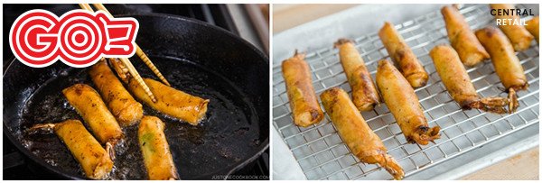 Chiên ram tôm thịt vàng giòn